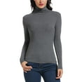 thumbnail image 1 of MANIFIQUE Women's Turtleneck Long Sleeve Shirts Fall Fashion Basic Thermal Underwear Tops Winter Clothes 2025, 1 of 6