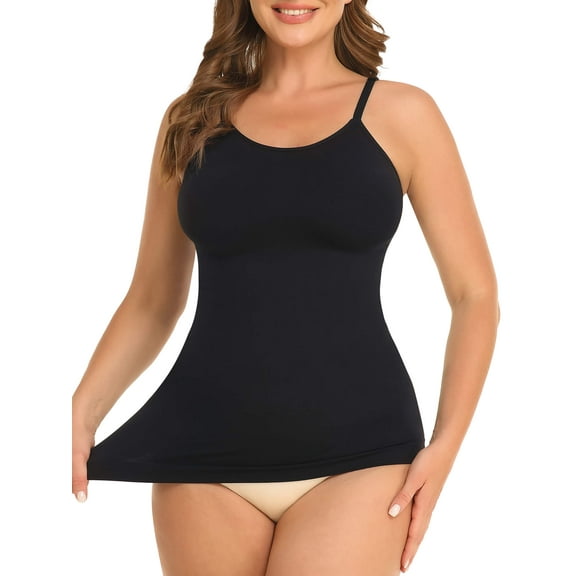 MANIFIQUE Womens Tops - Scoop Neck Cami - Tank Top for Women, Camisole for Women, Tummy Control Shapewear