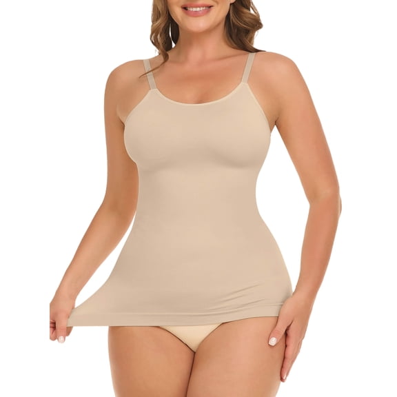 MANIFIQUE Womens Tops - Scoop Neck Cami - Tank Top for Women, Camisole for Women, Tummy Control Shapewear