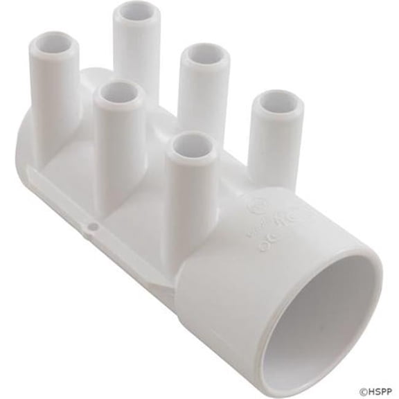 Waterway Plastics 672-7380 Shurgrip Ports Manifold 2 in. S X Dead End 6 Port 0.75 in. Sb