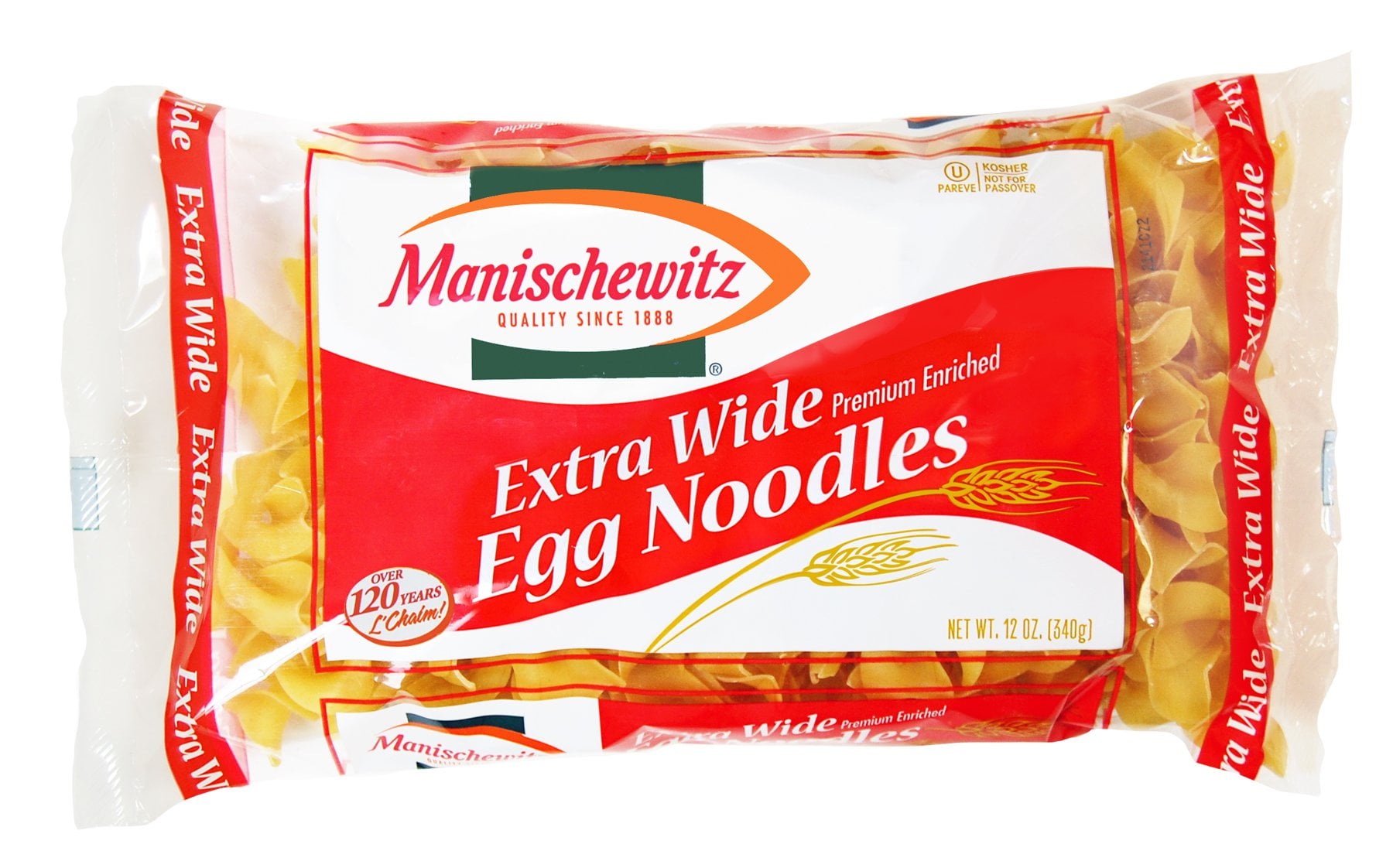 MANISCHEWITZ Extra Wide Egg Noodles, 12Ounce Bags (Pack of 12