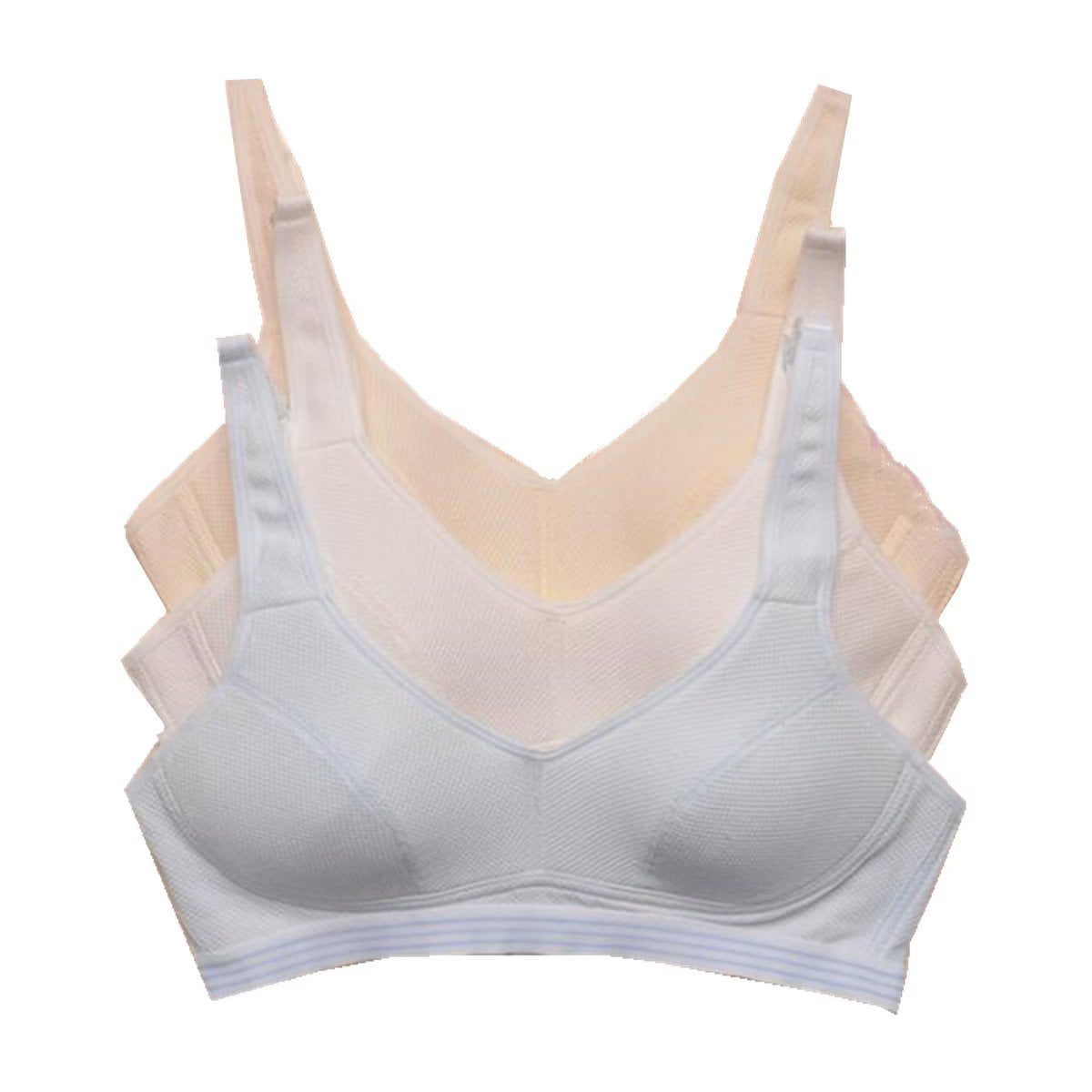 3/6 Pack Teen Girls Bras 100% Cotton Breathable Underwear Wire Free Push Up  Sports Bra With Adjustable Straps For 12-18 Years Young Girls