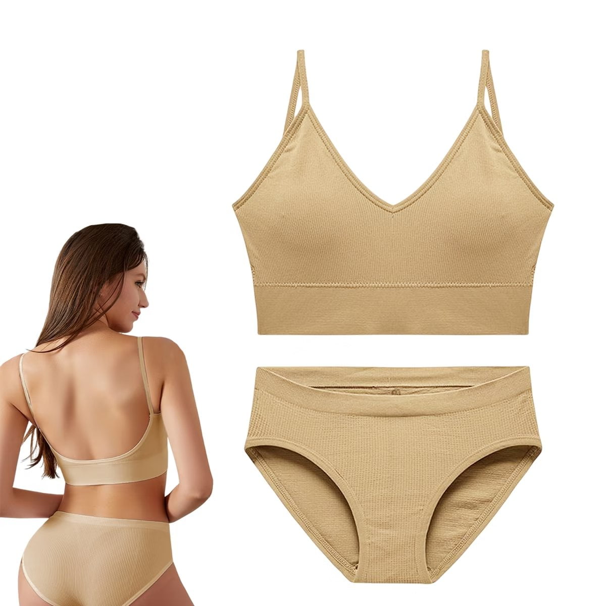 MANJIAMEI Women Sports Bra Basic Cami Spaghetti Crop Tank Top Bralette