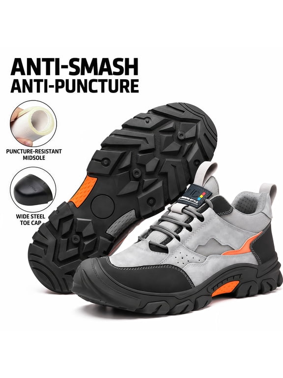 steel toe shoes for men Comfortable safety Work shoes Non-Slip Industrial Construction Safety Shoes
