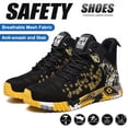 thumbnail image 1 of XQJ Steel Toe Boots for Men Slip Resistant Safety Shoes Anti-smash Anti-puncture Indestructible Construction Work Shoes Breathable Lightweight Outdoor Security Boots, 1 of 8