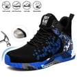 thumbnail image 1 of XQJ Steel Toe Boots For Men Work Safety Shoes Anti-smash Anti-puncture Indestructible Shoes Construction Working Boots Outdoor Security Boots Blue, 1 of 9