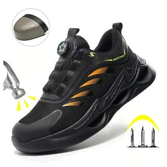 SUYSTEX Mens Work Shoes Safety Trainers Steel Toe Cap