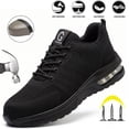 thumbnail image 1 of XQJ Steel Toe Shoes for Men Women Anti-Puncture Slip Resistant Work Shoes Lightweight Safety Shoes Black Size 5.5, 1 of 9