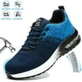 thumbnail image 1 of XQJ Steel Toe Shoes for Men Women Anti-Puncture Slip Resistant Work Shoes Lightweight Safety Shoes Blue Size 10, 1 of 10