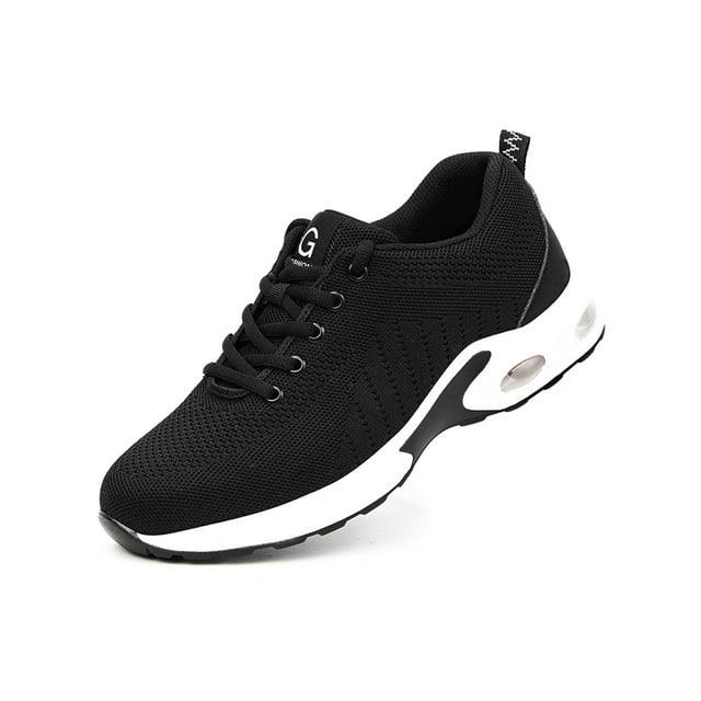 MANLEGU Steel Toe Work Shoes for Men Lightweight Slip Resistant Safety