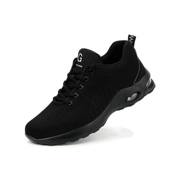 MANLEGU Steel Toe Work Shoes for Men Lightweight Slip Resistant Safety Sneakers Comfortable Breathable