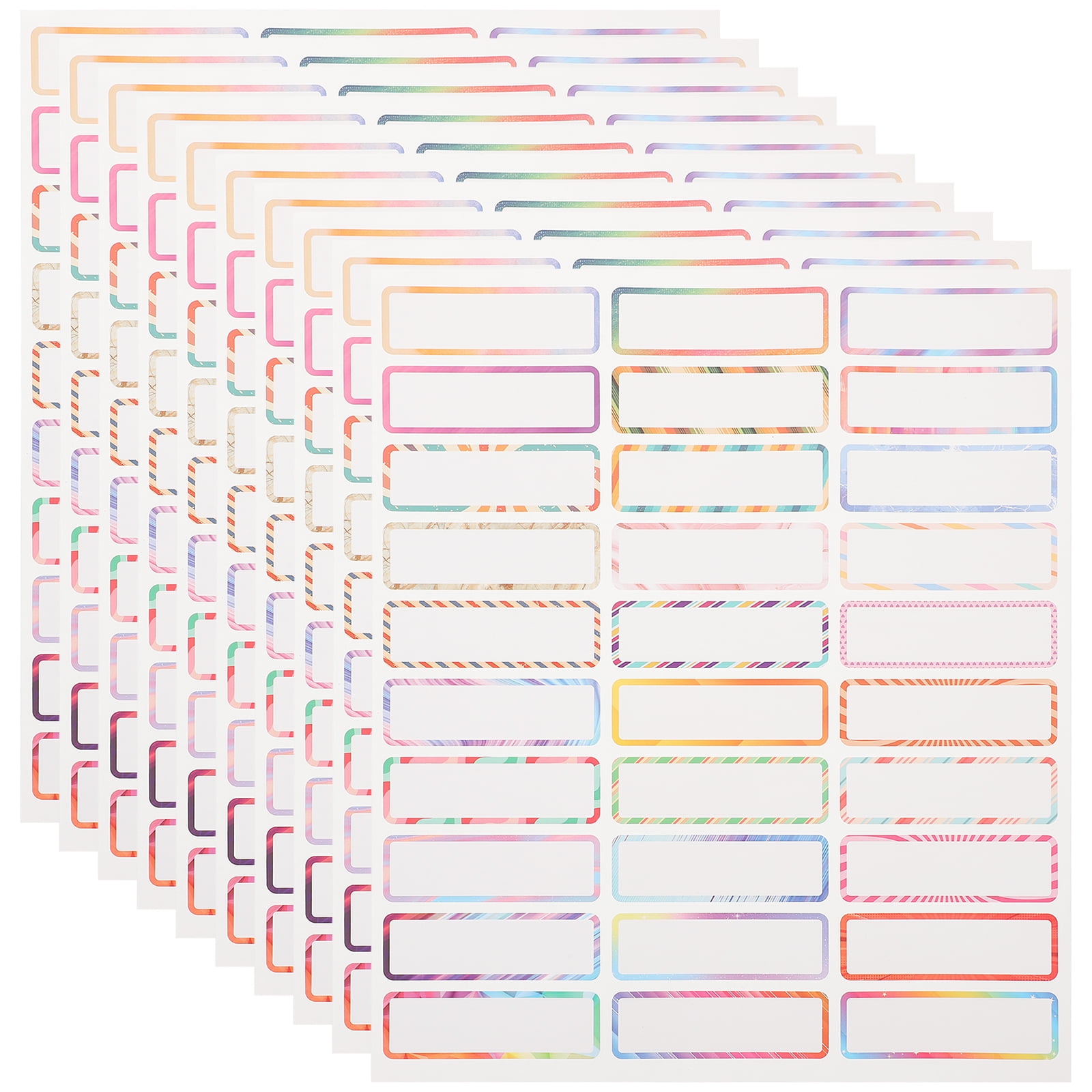 MANLINGDA 10 Sheets of Name Tags Blank Sticky Labels Stickers