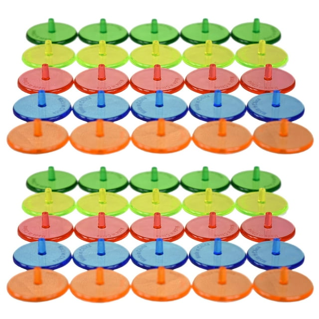 MANLINGDA 100 Golf Ball Marker Plastic Transparent Round Position