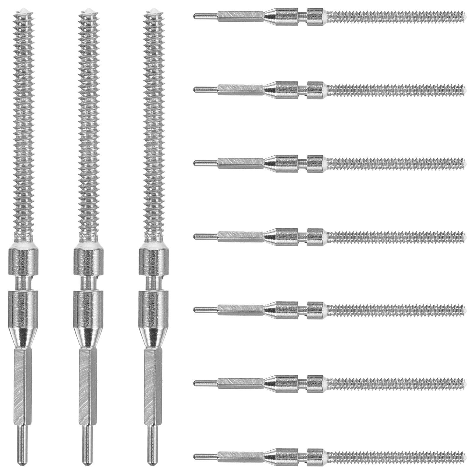 MANLINGDA 10pcs Watch Replacement Stem Crown Kit Watch Crown