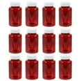MANLINGDA 12 Empty Plastic Pill Bottles with Screw Caps for Chemicals