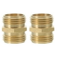 MANLINGDA 2pcs Brass Male to Male Garden Hose Connector Adapter Fitting