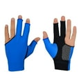 MANLINGDA 3 Finger Billiards Snooker Professional Pool Glove Blue