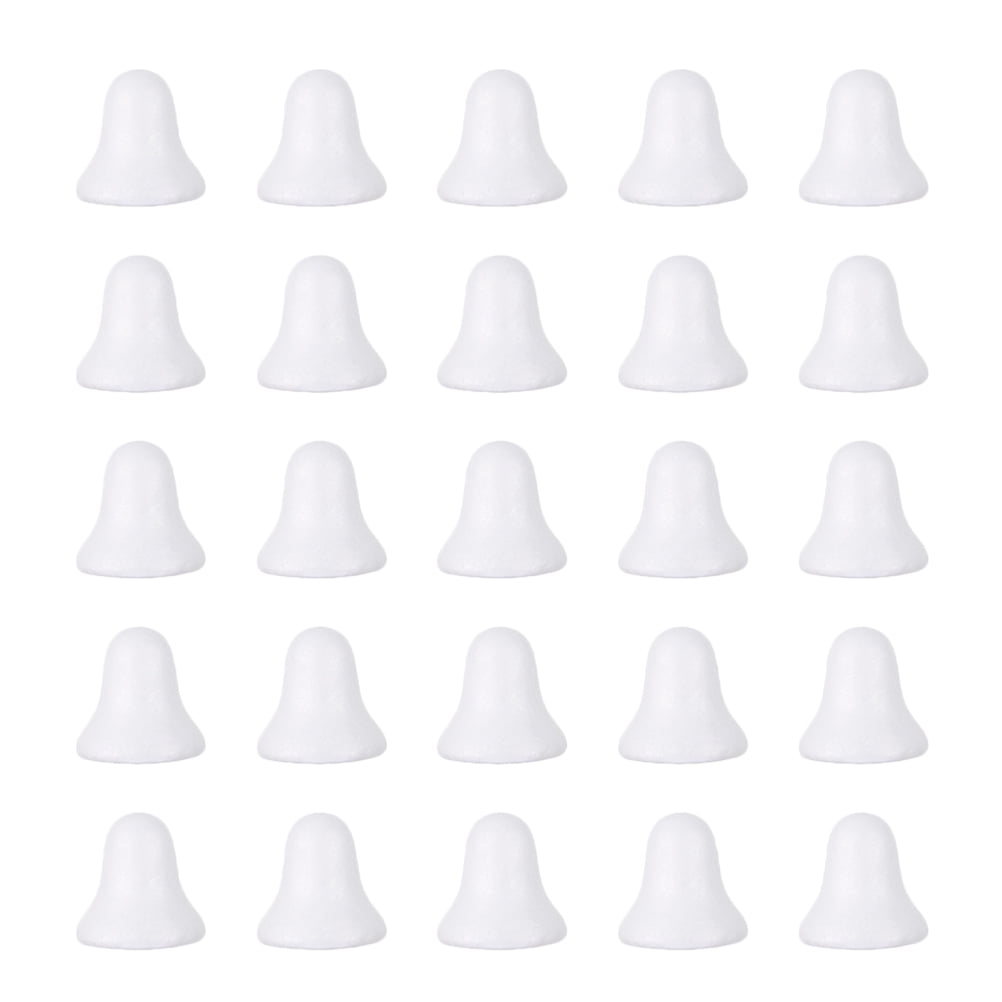 MANLINGDA 40 White Foam Bells for Christmas Tree/Home Decor
