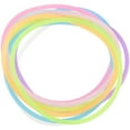 MANLINGDA 50pcs Kids Rubber Band Bracelets Glow in Dark Silicone