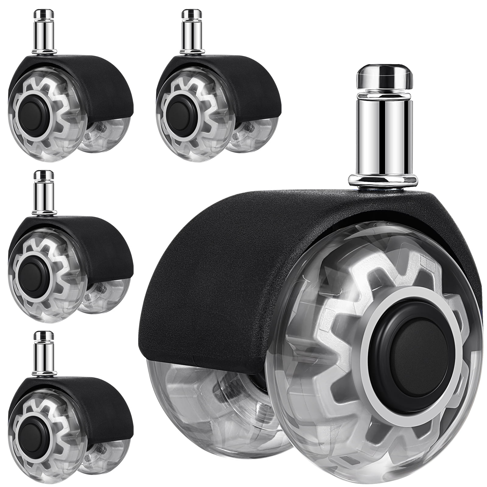 MANLINGDA 5pcs Universal Chair Casters Office Chair Wheels Replacement