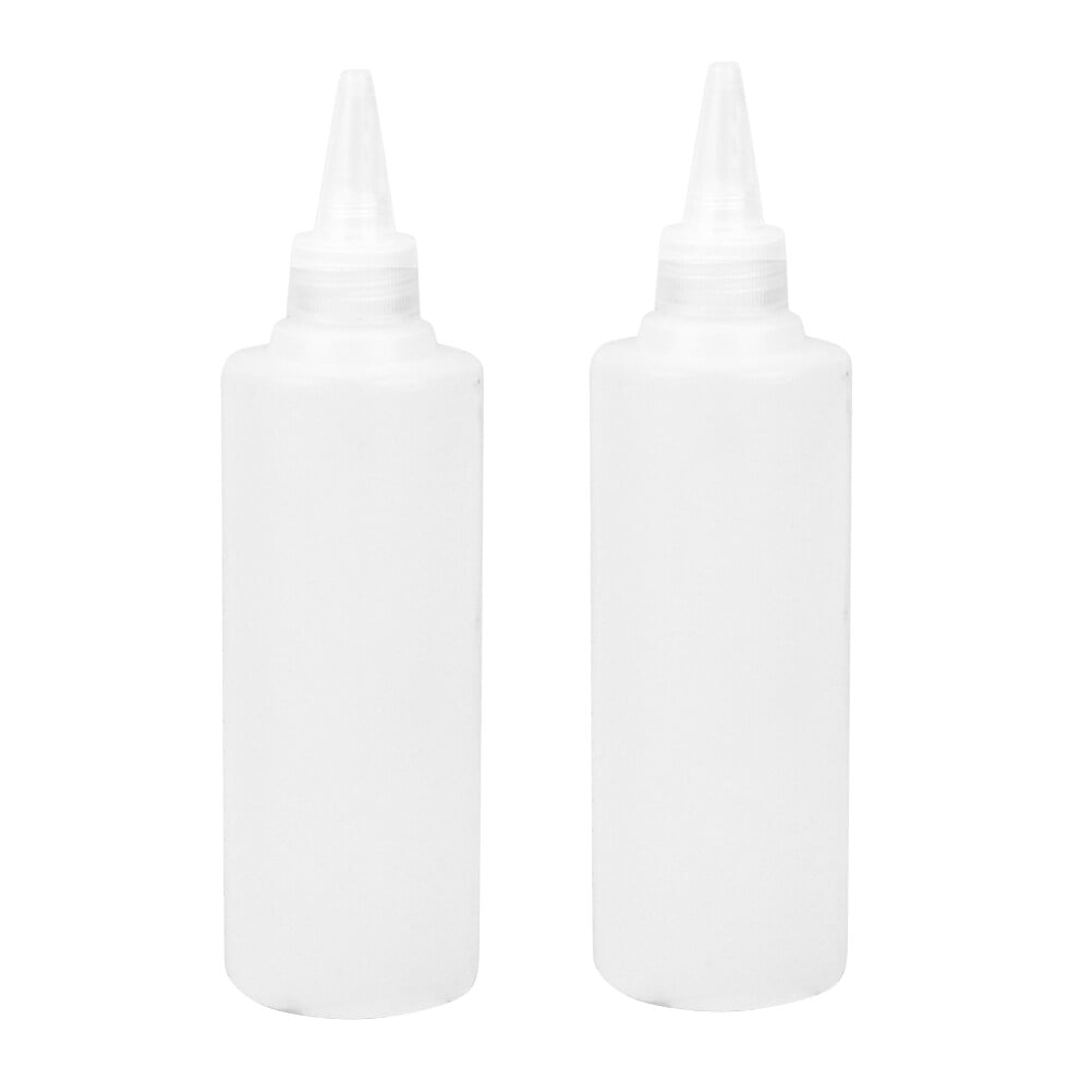 MANLINGDA 6Pcs 250ml Clear Plastic Squeeze Bottles for Glue & Paint