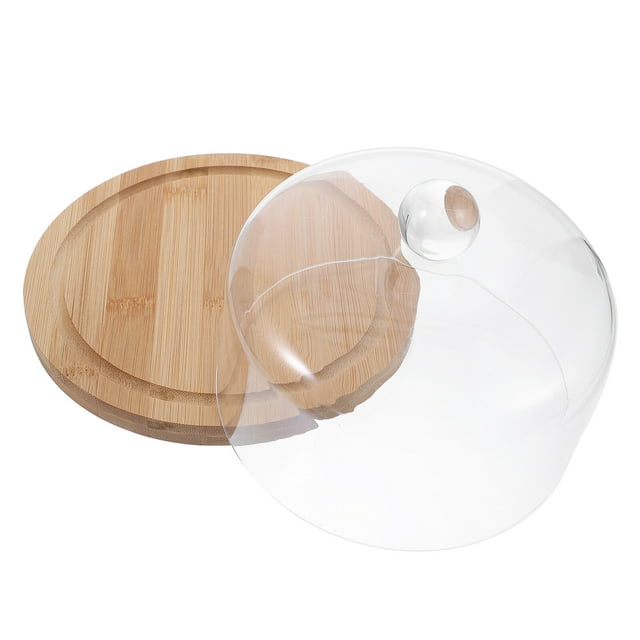 MANLINGDA Acrylic Cake Dome Stand Set Clear Cake Plate Lid Cheese Board