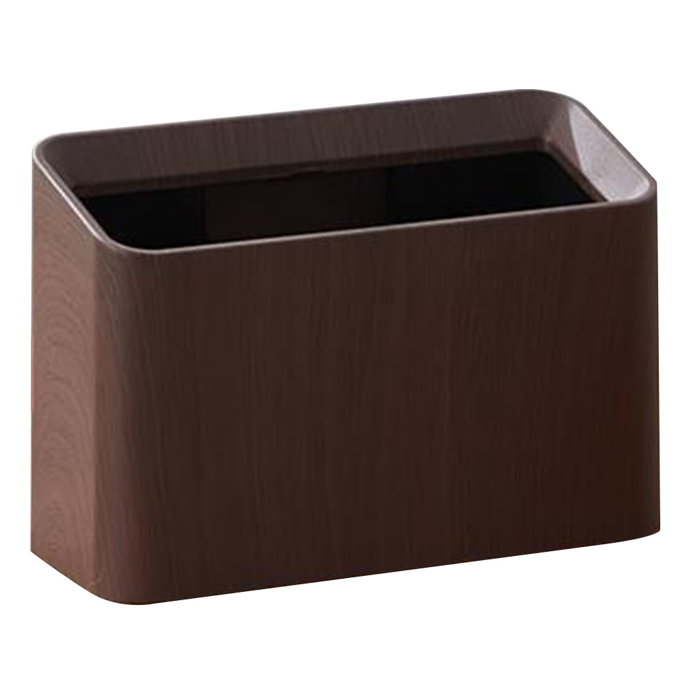 MANLINGDA Car & Office Wicker Trash Can Brown Plastic Bin