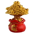 MANLINGDA Chinese Tree Fortune Bonsai for Luck Wealth (Golden