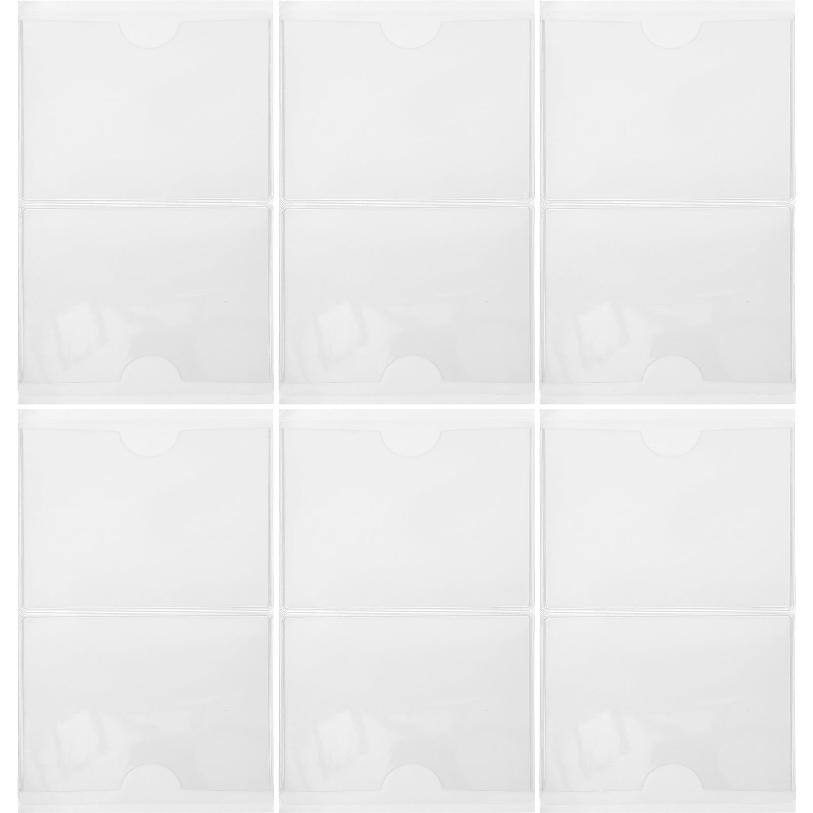 MANLINGDA Clear Adhesive Name Tag Sleeves 12pcs Vertical Label