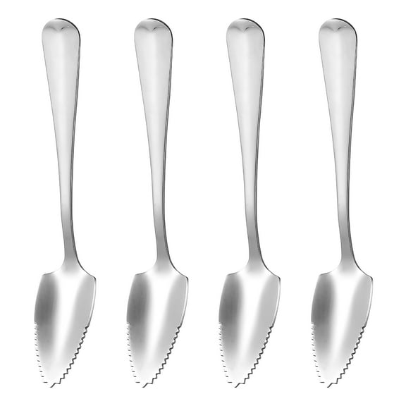 MANLINGDA DOITOOL 4Pcs Stainless Steel Grapefruit Spoons with Serrated Edges