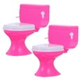 MANLINGDA Dollhouse Toilet Kids Toys Mini Toilet Cupcake Toppers