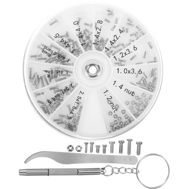 MANLINGDA Glasses Repair Kit with Tiny Screws & Screwdriver Set