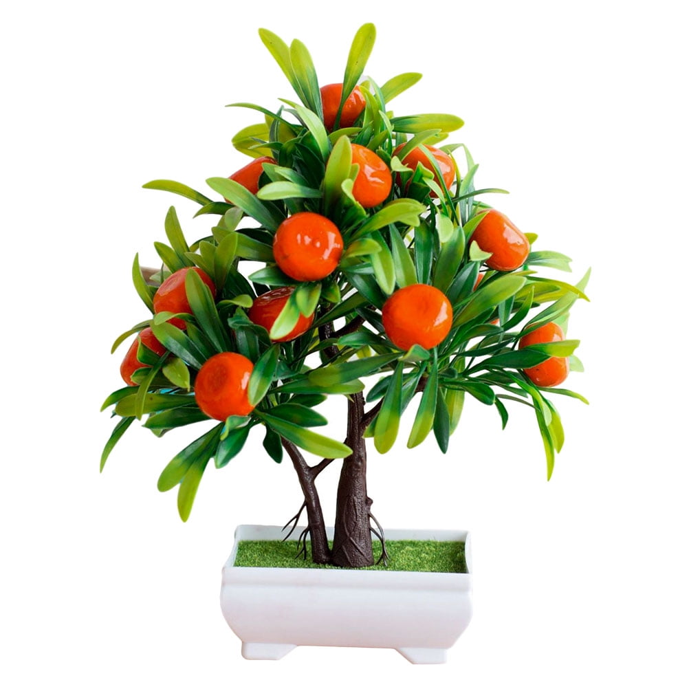 MANLINGDA Simulation Fruit Tree with Pot Desktop Fake Potted Fruit Tree
