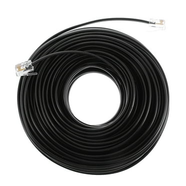MANLINGDA Telephone Extension Cord RJ11 6P4C Modular Plug Black