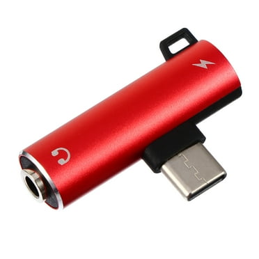 MANLINGDA USB C to 3.5mm Headphone Jack Adapter Dongle Red