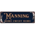 thumbnail image 1 of MANNING Home Sweet Home Victorian Look 6x18 Metal Sign 106180046700, 1 of 1