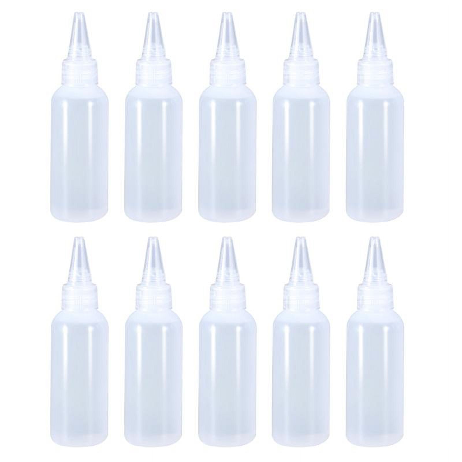 MANNYA 1 oz Plastic Small Squeeze Bottles Squirt Bottle Safe Small