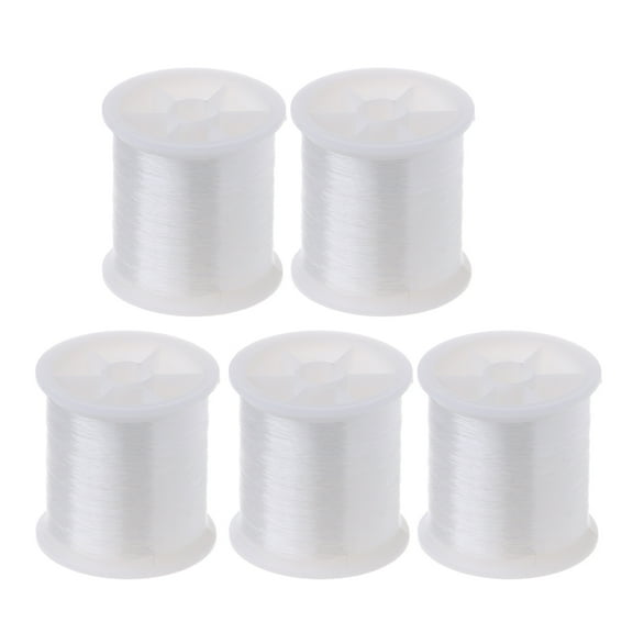 MANNYA 100m/Roll Clear Fishing Line Transparent Nylon Sewing Thread Nylon Thread Beading Cords String for Party Balloon Decor