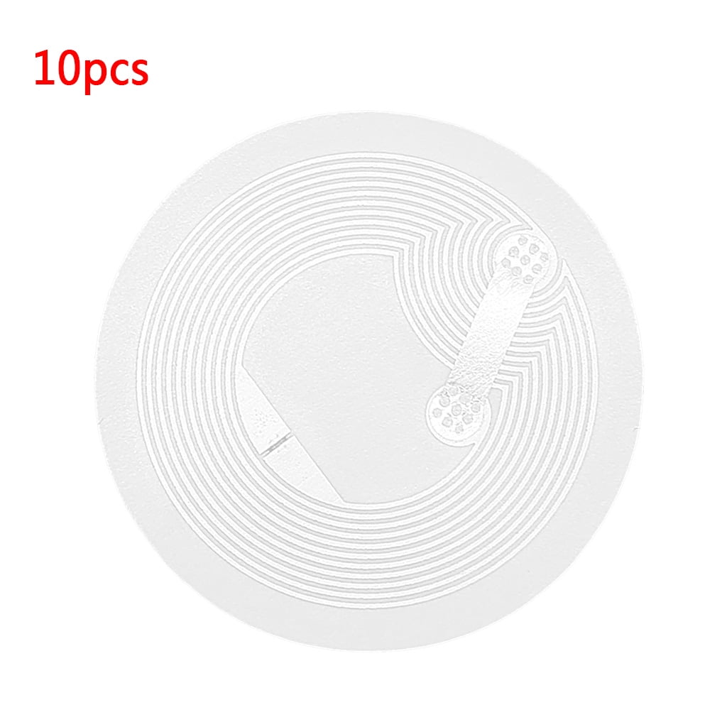 215 Labels MANNYA 10PCS NTAG 215 NFC Stickers Adhesive Round Labels PVC Cards for ...