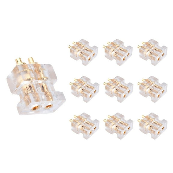 MANNYA 10Pcs 0.78mm Double Pin Connectors Female Headphone Cable Accessories Plugs for HiFi In Ear and Earbud