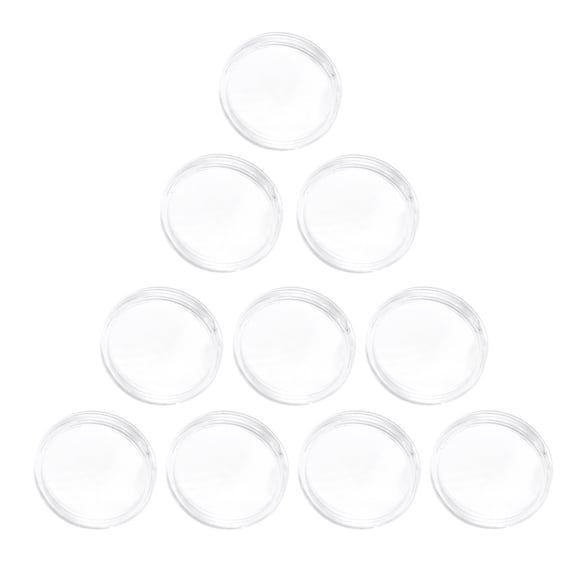 MANNYA 10Pcs 25mm NFC Tag Holder Round Acrylic Coin for Case with Organizer Box Waterpr