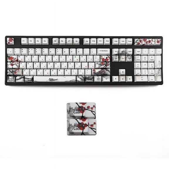 MANNYA 110 Keys Mechanical Keyboard PBT Keycap OEM Profile DYE-Sub Plum Blossom