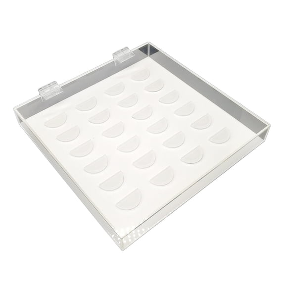 MANNYA 12 Pairs False Eyelashes Clear Storage Box Transparent Acrylic Display for Case Cosmetic Makeup Eyelash Container Holder Organizer Tray
