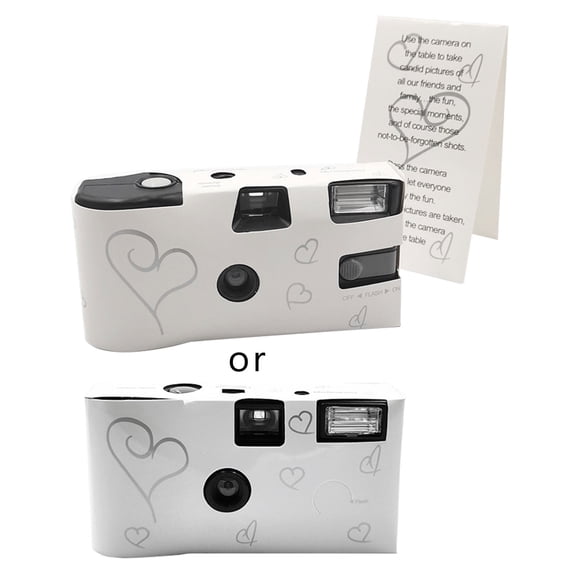 MANNYA 16 Photos Power Flash Single Use One for Time Disposable Film Camera Party Gift