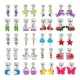 thumbnail image 1 of MANNYA 20 Pair Aassorted Clip on Earrings Cute Animal Star Plant Non-pierced Earring, 1 of 9