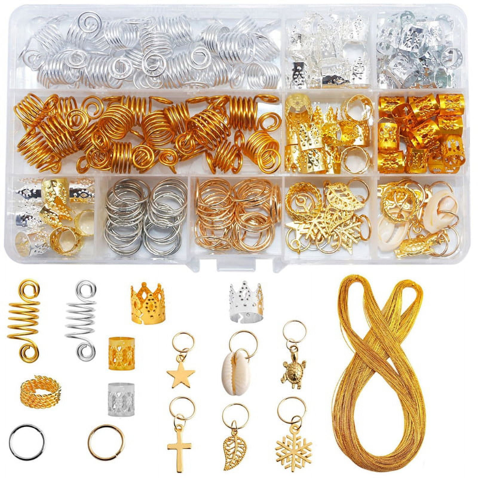 MANNYA 201x Simple Hair Clips Dreadlocks Hair Beads Braids for Women