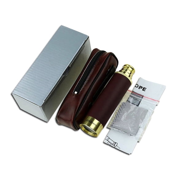MANNYA 25x30 Pocket Monocular Portable Collapsible Waterproof Captain Jack's Spyglass Handheld Telescope Vintage Monocular