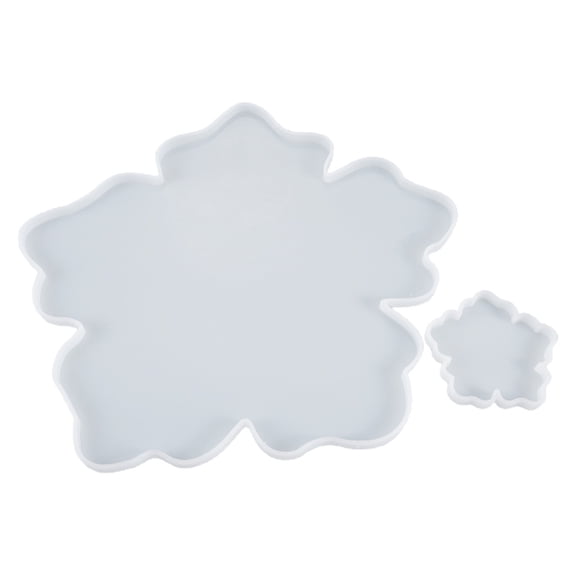 MANNYA 2Pcs/Set Flower Shape Pad Casting Silicone Decorations Making Tools Crystal Epoxy Resin Mold