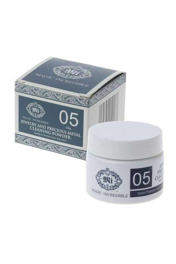 50 Gram All-Natural Pearl Powder Silver Polish Tarnish Remover Gold Silver Platinum Gentle Jewelry Cleaner Solution