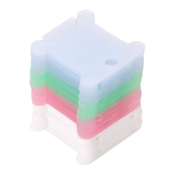 MANNYA 50Pcs Embroidery Floss Craft Thread Bobbin for Cross Stitch Storage Holder Plast